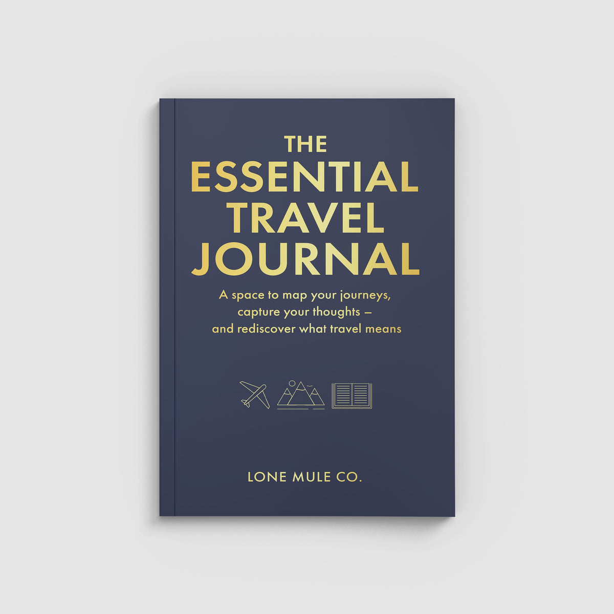 The Essential Travel Journal in Navy & Gold by Lone Mule Co.